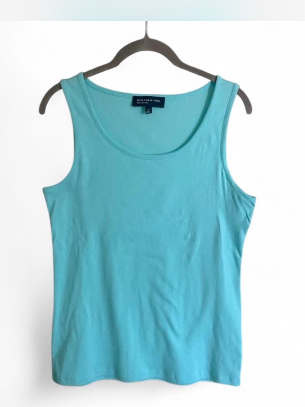 Coastal cowgirl Jones New York Turquoise Sleeveless Tank Top size M